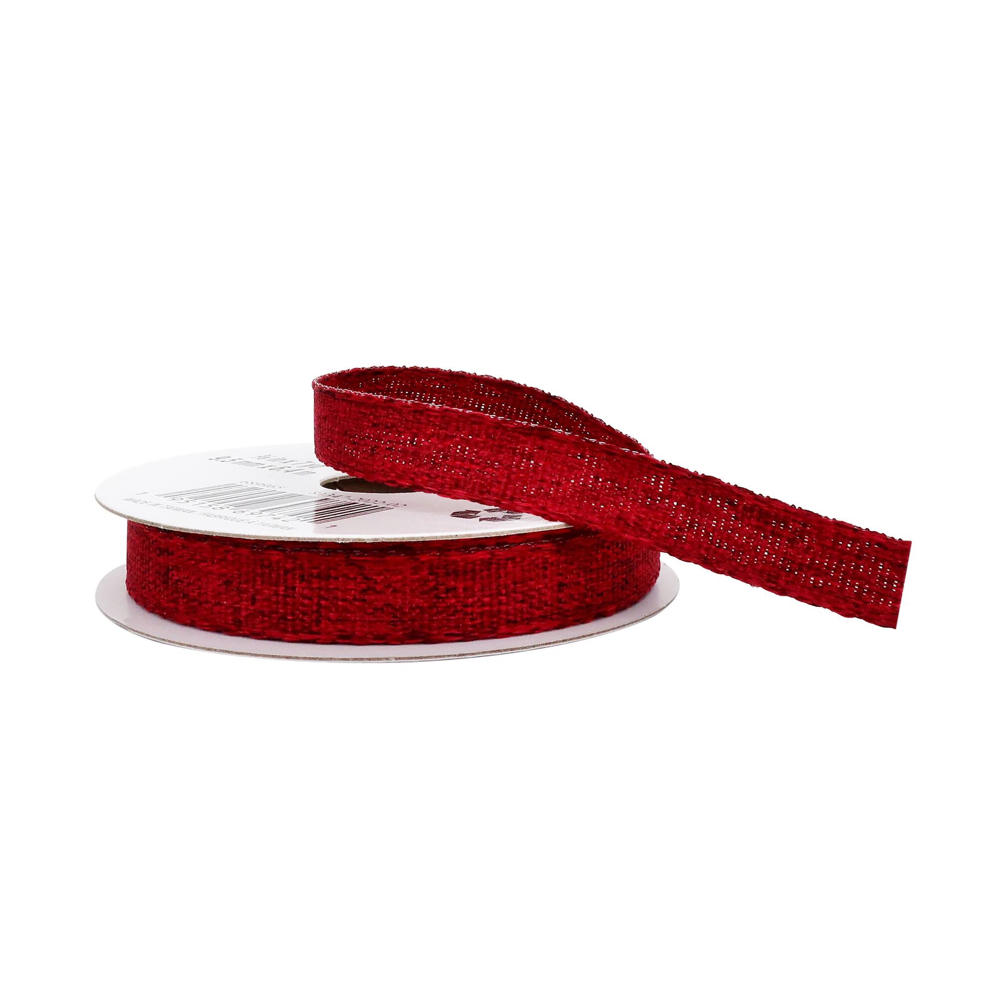 3/8" x 7yd. Faux Linen Ribbon by Celebrate It